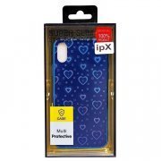Чехол-накладка для Apple iPhone X (синяя)(0202) — 2