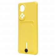 Чехол-накладка SC304 с картхолдером для Huawei Nova 9 (желтая) — 3