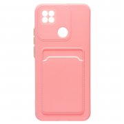 Чехол-накладка SC315 с картхолдером для Xiaomi Redmi 10A (розовая) — 1
