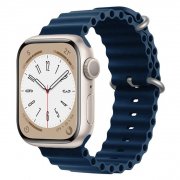 Ремешок ApW26 Ocean Band для Apple Watch 45 mm силикон (темно-синий)