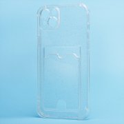 Чехол-накладка SC300 с картхолдером для Apple iPhone 14 Plus (белая) — 2