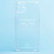 Чехол-накладка SC300 с картхолдером для Apple iPhone 14 Plus (белая) — 1
