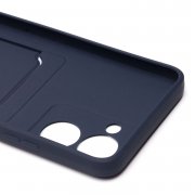 Чехол-накладка - SC315 с картхолдером для Realme C33 (темно-синяя) — 2