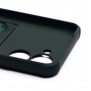 Чехол-накладка - SC304 с картхолдером для Realme C33 (темно-зеленая) — 2