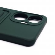 Чехол-накладка - SC304 с картхолдером для Realme C55 (темно-зеленая) — 3