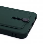 Чехол-накладка - SC304 с картхолдером для Realme C55 (темно-зеленая) — 2
