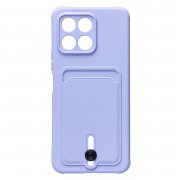 Чехол-накладка - SC304 с картхолдером для Huawei Honor X6 (217939) (светло-лиловая) — 1