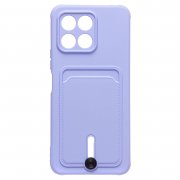 Чехол-накладка - SC304 с картхолдером для Huawei Honor X6 (фиолетовая)