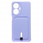Чехол-накладка - SC304 с картхолдером для Realme C55 (фиолетовая)