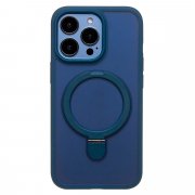 Чехол-накладка - SM088 SafeMag для Apple iPhone 14 Pro (темно-синяя)