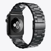 Ремешок - ApW36 металл блочный на застежке Apple Watch 45 mm (черный) — 2