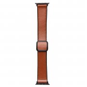 Ремешок - ApW38 Square buckle Apple Watch 45 mm Watch 42 mm экокожа (коричневый) — 1