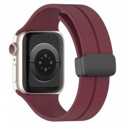 Ремешок ApW29 Apple Watch 45 mm силикон на магните (бордовый)