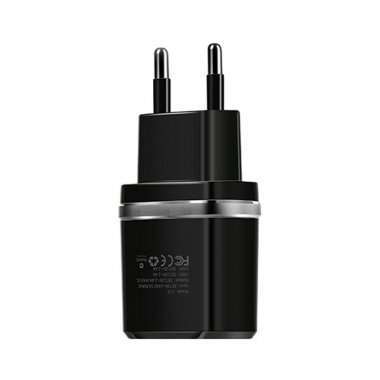 Сетевое зарядное устройство HOCO C12 2USB (черное) &mdash; 3