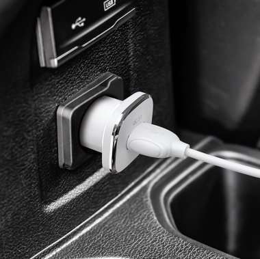 Автомобильное зарядное устройство Borofone BZ12A Lasting USB (белое) &mdash; 3