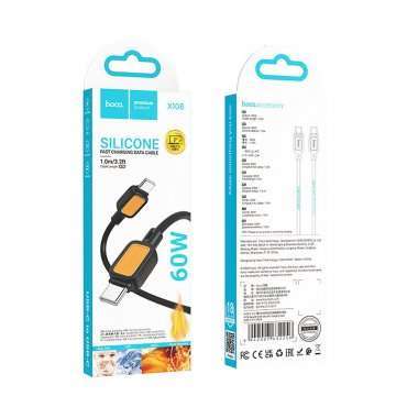 Кабель Hoco X108 Benefit (Type C - Type C) 100см (черный) — 3